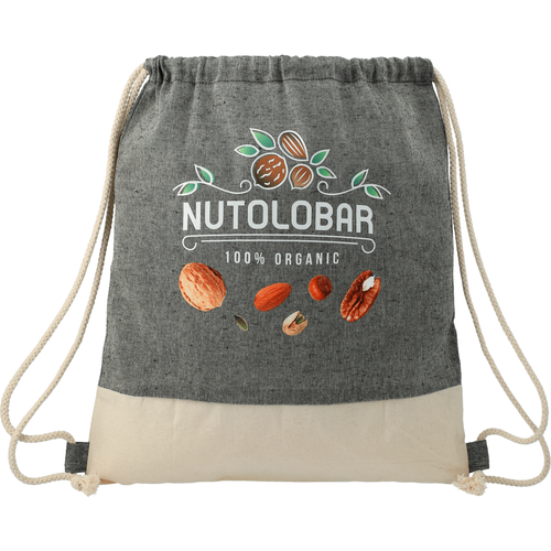 Split Recycled Cotton Drawstring Bag image thumbnail