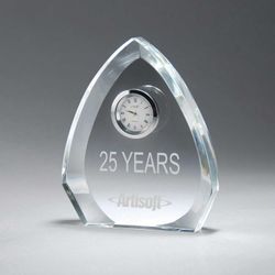 Image of Clear Crystal Arrowhead Clock