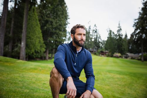 Cutter & Buck Traverse Stretch Eco Quarter Zip Mens Pullover image thumbnail