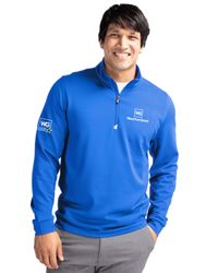 Image of Cutter & Buck Traverse Stretch Eco Quarter Zip Mens Pullover