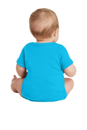 Rabbit Skins Infant Short Sleeve Baby Rib Bodysuit. image thumbnail