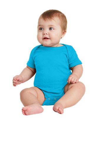 Rabbit Skins Infant Short Sleeve Baby Rib Bodysuit. image thumbnail