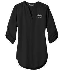 Image of Ladies 3/4-Sleeve Tunic Blouse