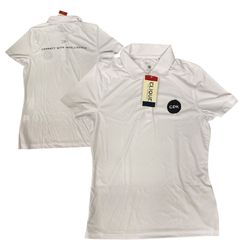 Image of Women's White Polo - CDK Black Chest