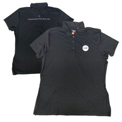 Image of Women's Black Polo - CDK White Chest