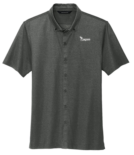 Mercer+Mettle® Stretch Pique Full-Button Polo image thumbnail