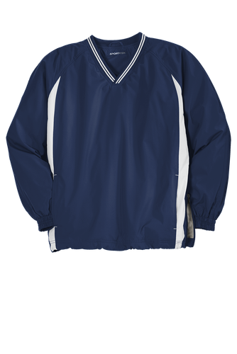 Sport-Tek® Tipped V-Neck Raglan Wind Shirt image thumbnail