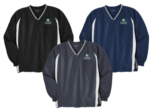 Sport-Tek® Tipped V-Neck Raglan Wind Shirt image thumbnail
