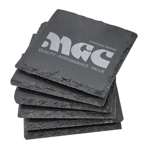 4x4 Slate 6 Piece Coaster Set image thumbnail