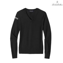 Image of Brooks Brother's Merino V-Neck Sweater - Women's Black