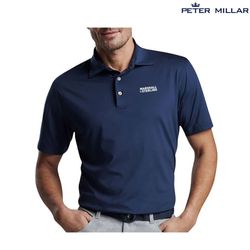 Image of Peter Millar Solid Performance Polo - Men's Navy