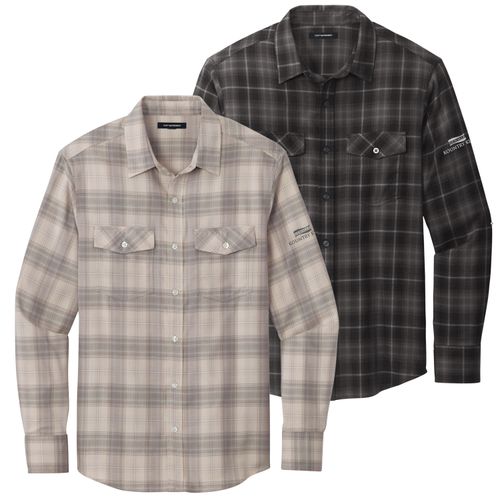 NKKS29 Long Sleeve Ombre Plaid Shirt image thumbnail