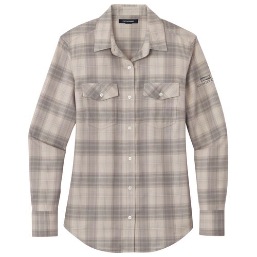 NKKS30 Ladies Long Sleeve Ombre Plaid Shirt image thumbnail