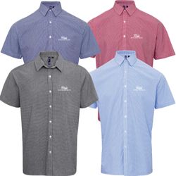 Image of NKKS43 Mens Ginham Short Sleeve Shirt