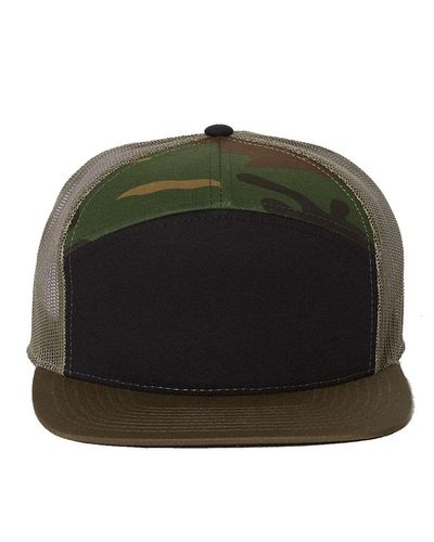 Richardson Seven-Panel Trucker Cap w/ Leather Patch image thumbnail