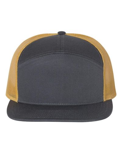 Richardson Seven-Panel Trucker Cap w/ Leather Patch image thumbnail
