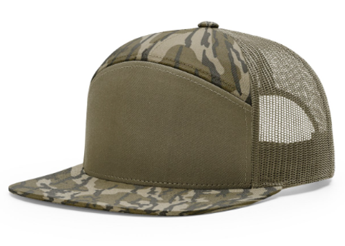 Richardson Seven-Panel Printed Camo Cap w/ Leather Patch image thumbnail