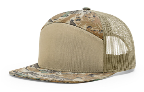 Richardson Seven-Panel Printed Camo Cap w/ Leather Patch image thumbnail