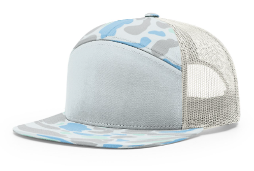 Richardson Seven-Panel Printed Camo Cap w/ Leather Patch image thumbnail