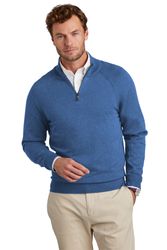 Image of Brooks Brothers Cotton Stretch 1/4-Zip Sweater