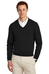 Image of Brooks Brothers Cotton Stretch V-Neck Sweater