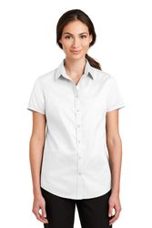 Image of Port Authority Ladies Short Sleeve SuperPro Twill Shirt