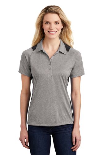 Sport-Tek Ladies Heather Colorblock Contender Polo image thumbnail Sport-Tek Ladies Heather Colorblock Contender Polo image thumbnail