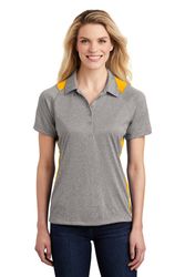 Image of Sport-Tek Ladies Heather Colorblock Contender Polo