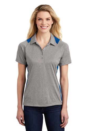 Sport-Tek Ladies Heather Colorblock Contender Polo image thumbnail Sport-Tek Ladies Heather Colorblock Contender Polo image thumbnail