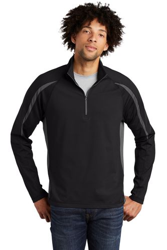 Sport-Tek Sport-Wick Stretch 1/2-Zip Colorblock Pullover image thumbnail