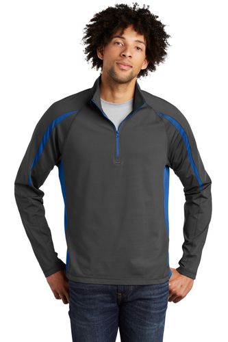 Sport-Tek Sport-Wick Stretch 1/2-Zip Colorblock Pullover image thumbnail