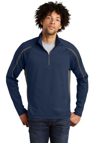 Sport-Tek Sport-Wick Stretch 1/2-Zip Colorblock Pullover image thumbnail