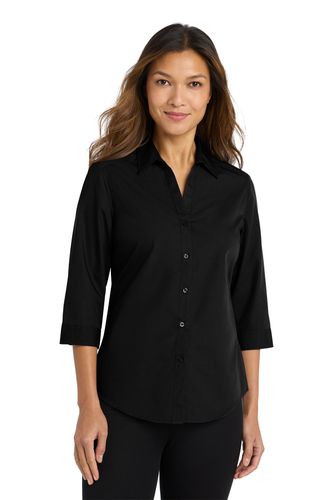 Port Authority Women's 3/4-Sleeve Poplin Shirt image thumbnail