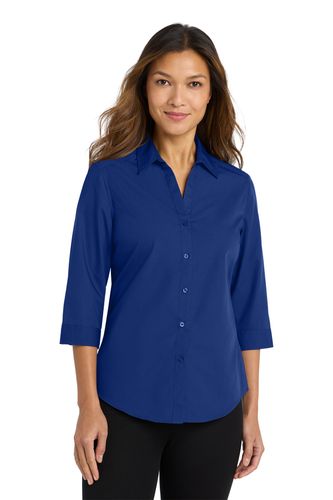 Port Authority Women's 3/4-Sleeve Poplin Shirt image thumbnail