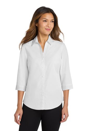Port Authority Women's 3/4-Sleeve Poplin Shirt image thumbnail