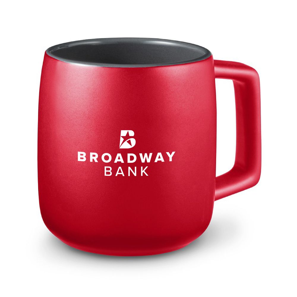 Geo Square Handle Ceramic Mug 15oz primary image