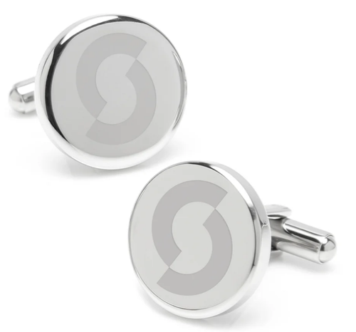 Stainless Steel Round Infinity Engravable Cufflinks image thumbnail