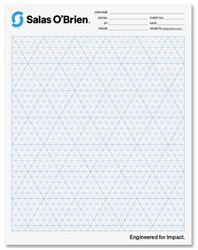 Image of Isometric Graph Pad/50 Sheets per Pad - In Stocl