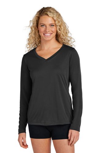 Sport-Tek® Ladies Long Sleeve PosiCharge® Competitor™ V-Neck Tee image thumbnail