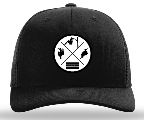Black Trucker Cap Lineman Patch image thumbnail