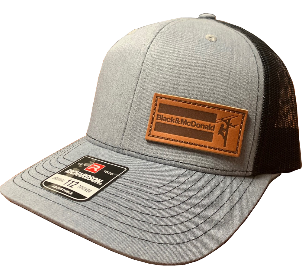 Trucker Cap with Leather Lineman Patch primary image
