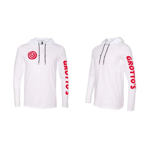 Cotton Hooded LS Tee White image thumbnail