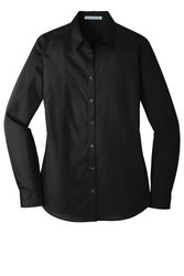 Image of Port Authority® Ladies Long Sleeve Carefree Poplin Shirt