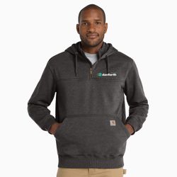 Image of Carhartt® Rain Defender® Paxton Heavyweight Hooded Zip Mock Sweatshirt