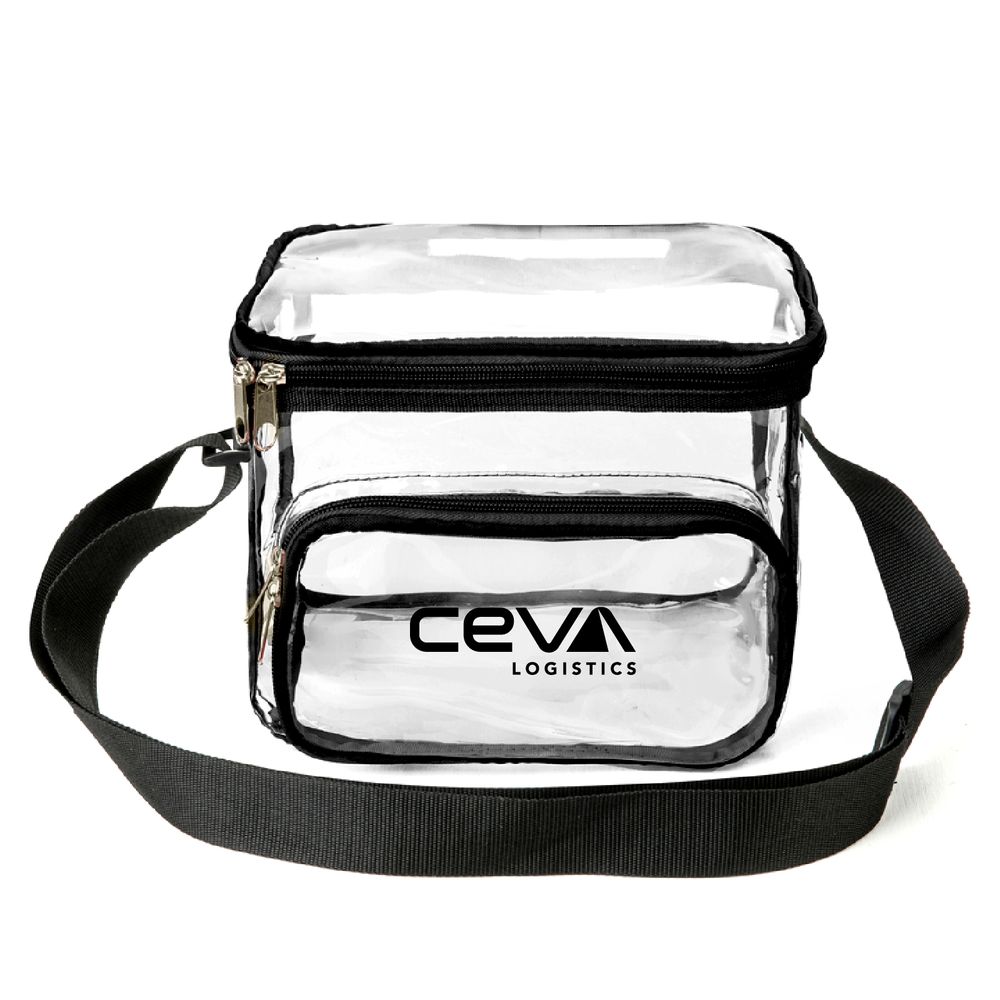Clear Lunch Bag With Front Zipper Pocket primary image