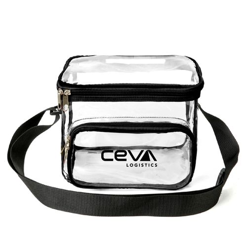 Clear Lunch Bag With Front Zipper Pocket image thumbnail