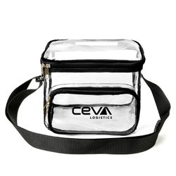 Image of Clear Lunch Bag With Front Zipper Pocket