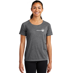 Image of Sport-Tek® Ladies PosiCharge® Tri-Blend Wicking Scoop Neck Raglan Tee