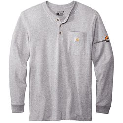 Image of Carhartt® Long Sleeve Henley T-Shirt (Sleeve EMB)