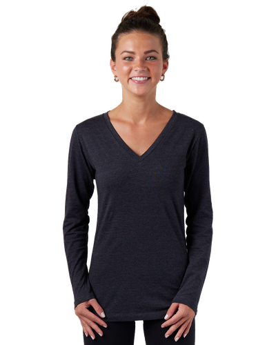 LADIES Enza Essential Long Sleeve V-Neck Tee - EZ032 image thumbnail